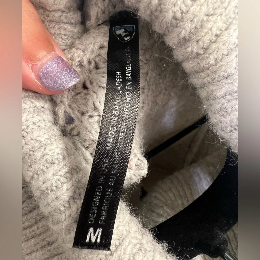 Kuhl Women's Sienna Chunky Waffle Knit Turtle Neck Sweater Gray Sz M - Picture 3 of 4